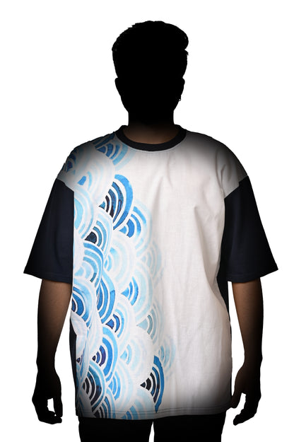 OCEAN RIPPLE (Oversize Linen T-Shirt)