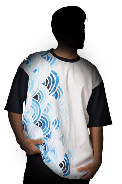 OCEAN RIPPLE (Oversize Linen T-Shirt)