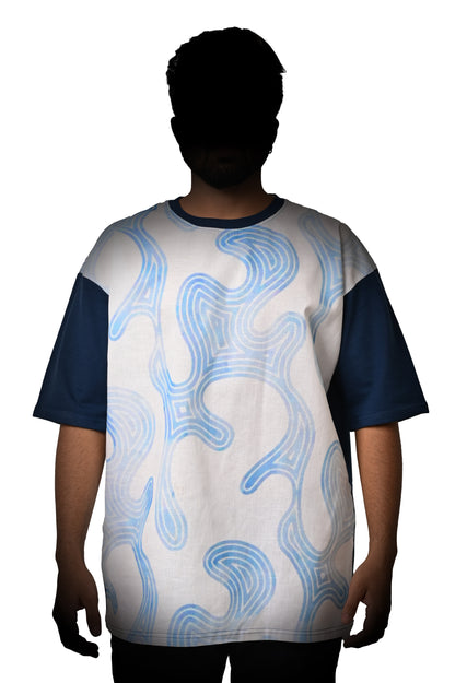 SKY STREAM (Oversize Linen T-Shirt)