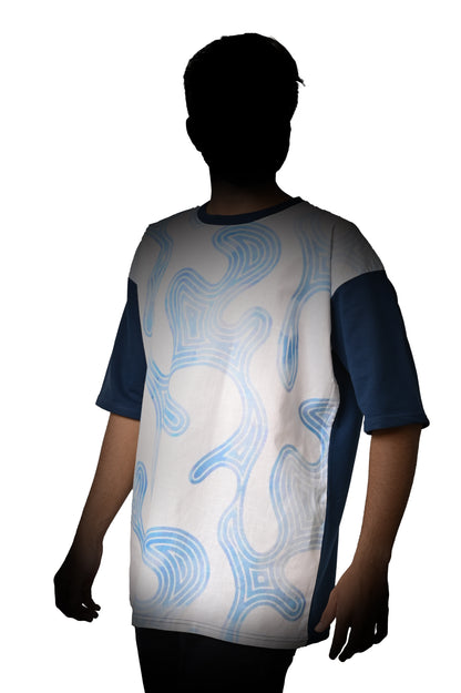 SKY STREAM (Oversize Linen T-Shirt)